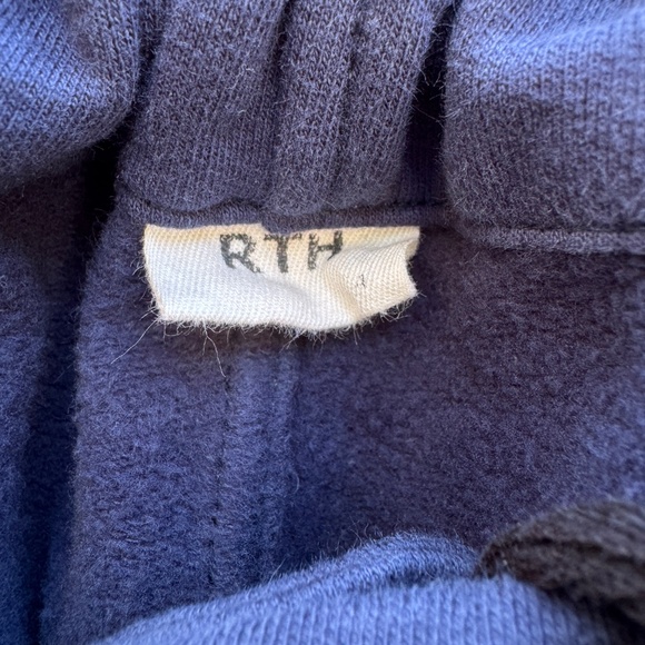 NWOT RTH Washed Cotton Fleece Drawstring Pants - Navy - XL (4) - Picture 4 of 7